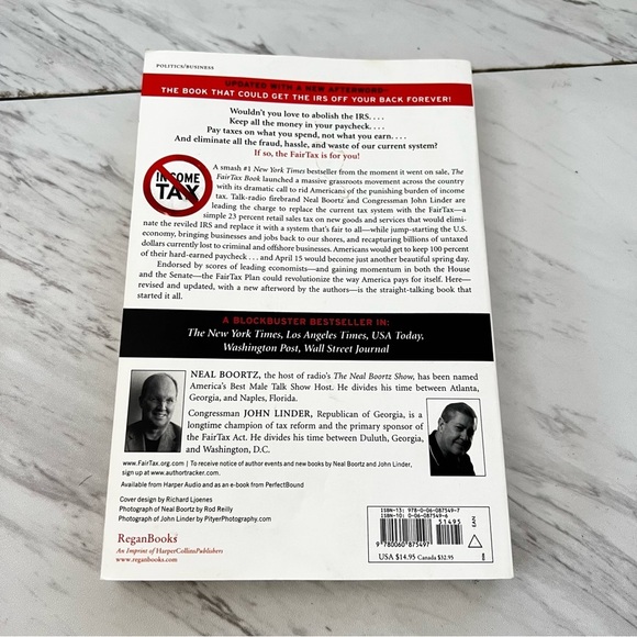 IRS The FairTax Book Neal Boortz & congressman John Linder Book Paperback - Picture 2 of 7